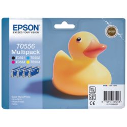 Epson Duck T0556 Ink Cartridge, Black, Cyan, Magenta, Yellow Multipack, C13T05564010 (package 4 each)